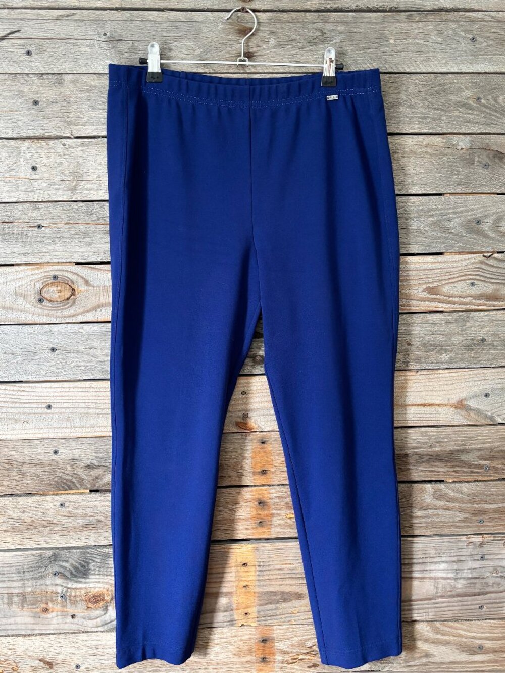 St. John Blue Stretch Pixie Pants with Zipper Ankle - Size M